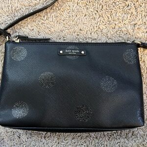 Kate Spade Haven Lane Ramey Small Crossbody Black Glitter Dot